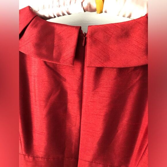 Tahari ASL cocktail Taffeta midi Dress back zipper with belt size 14 - Picture 8 of 14